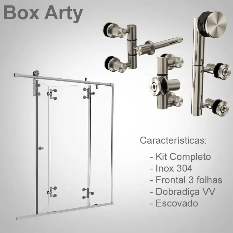 Frontal 3 Folhas Escovado